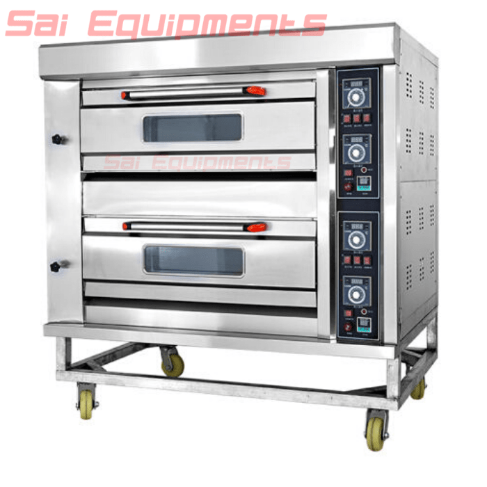 Double Deck Gas oven 4 Tray